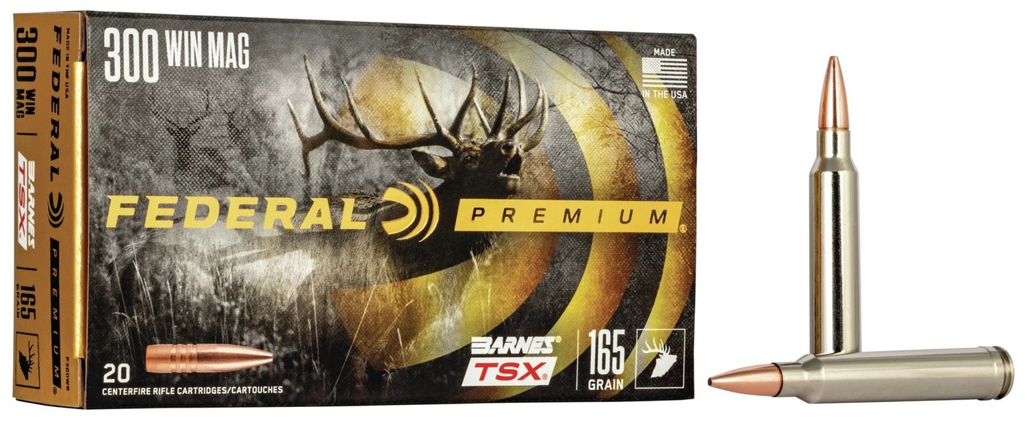 Federal 300 Win Mag 165 Grain Barnes TSX