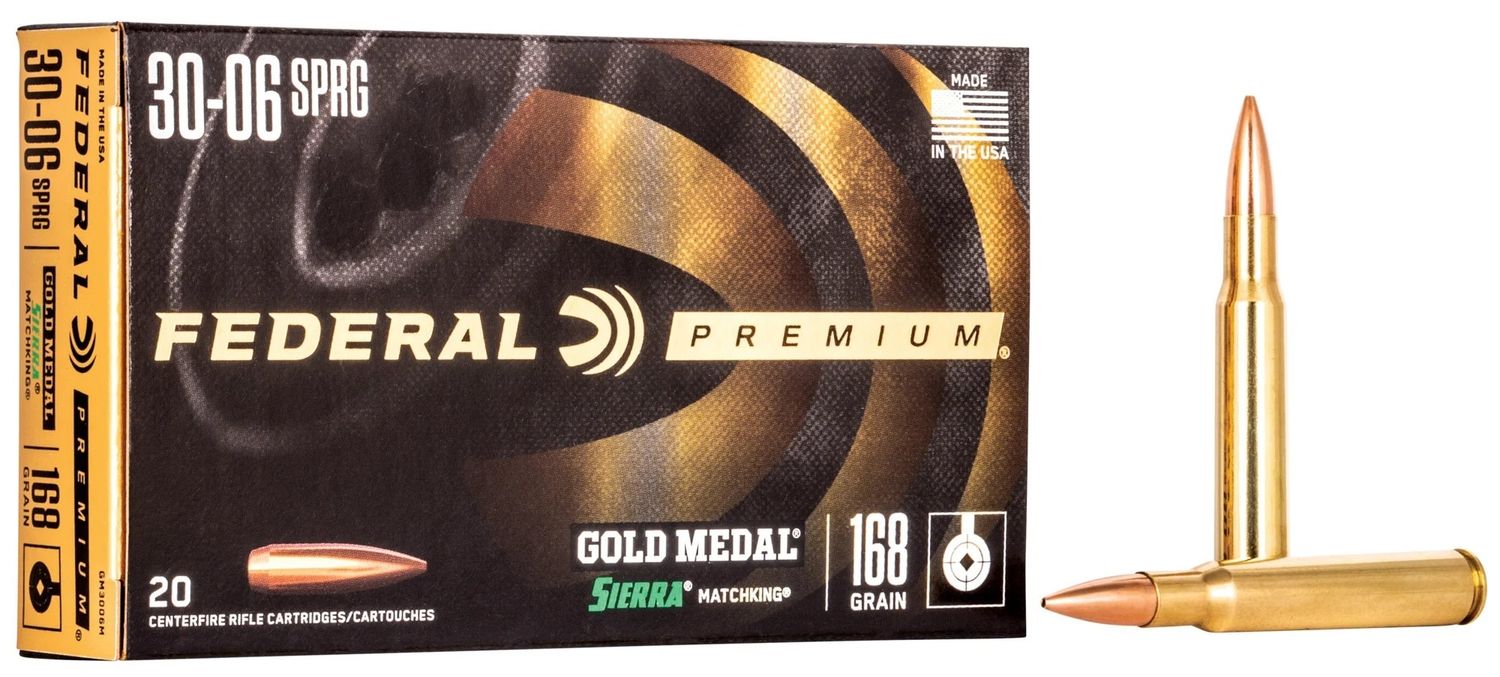 Federal Premium 30-06 Springfield 168 Grain Sierra MatchKing BTHP