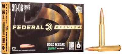 Federal Premium 30-06 Springfield 168 Grain Sierra MatchKing BTHP