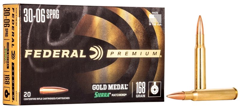 Federal Premium 30-06 Springfield 168 Grain Sierra MatchKing BTHP