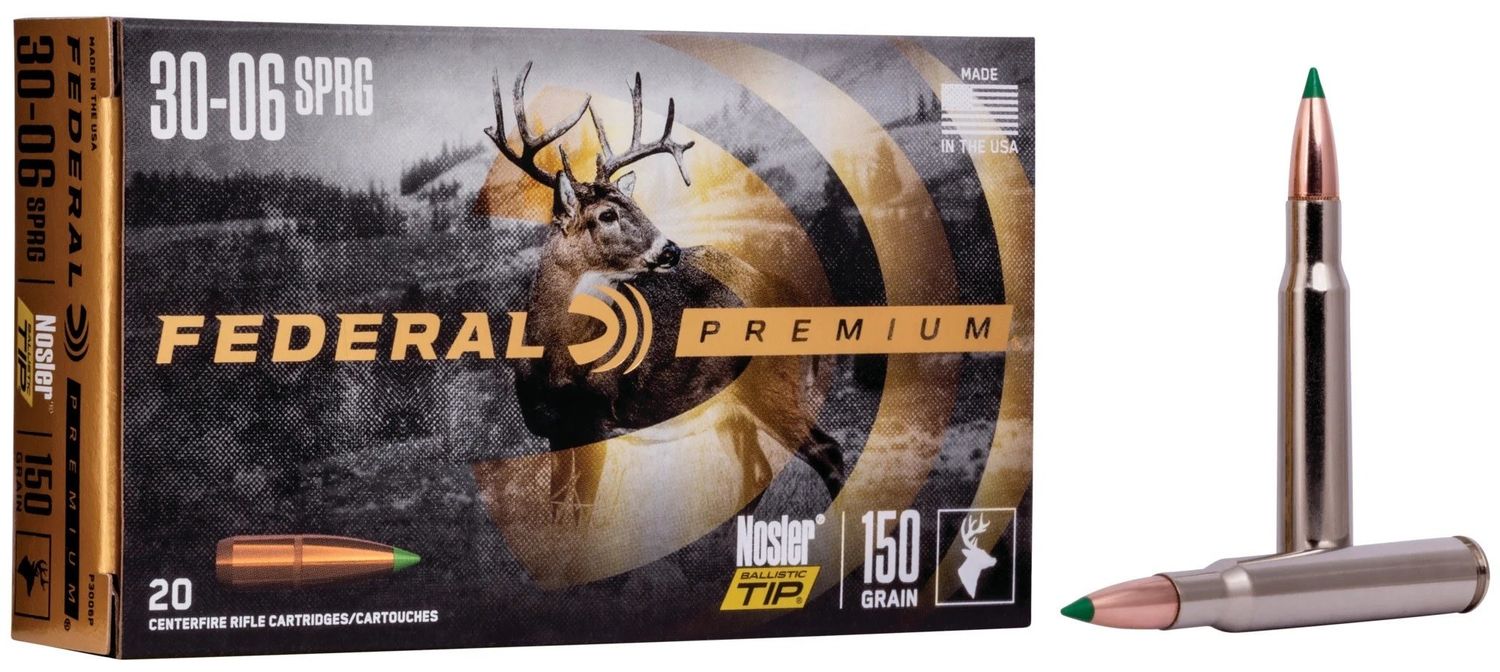 Federal 30-06 Springfield 150 Grain Nosler Ballistic Tip