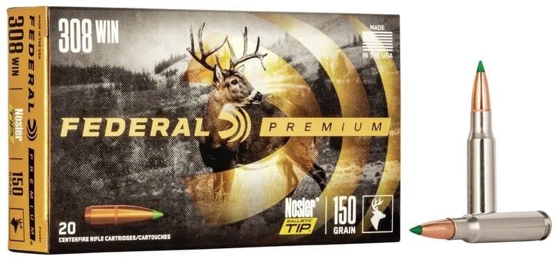 Federal Premium 308 Win 150 Grain Nosler Ballistic Tip