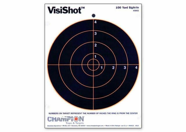 Champion  Visishot 8&quot; Bullseye 100 Yard Target 10pk