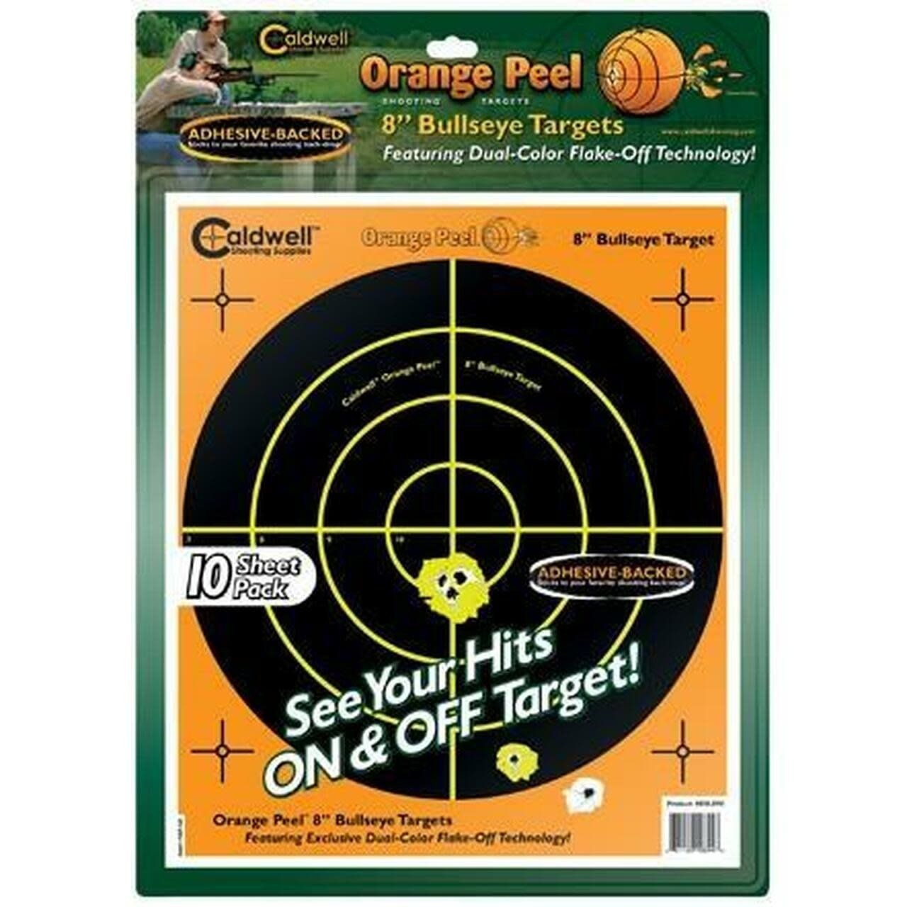 Caldwell Orange Peel Bullseye 8&quot; Target 10/Pack