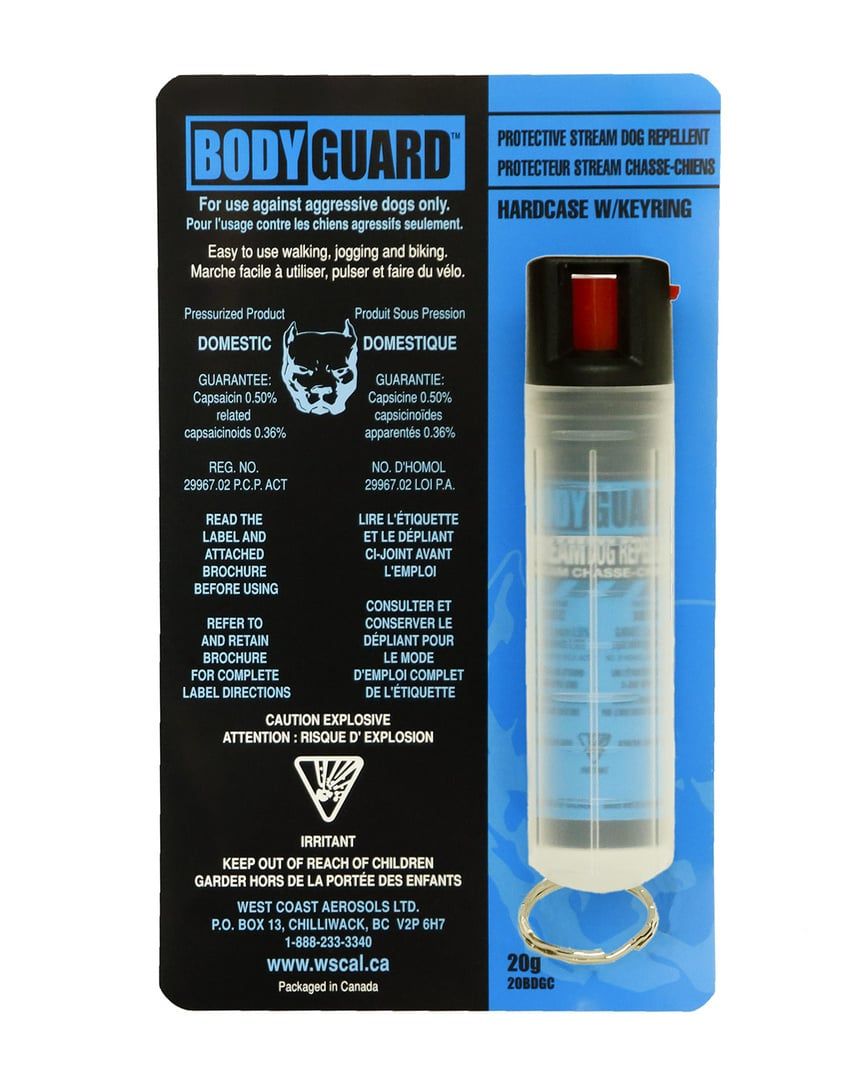 Defense Aerosols 20BDGC Bodyguard Stream Dog Repellent 22g, 0.50% Cap