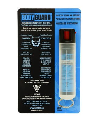 Defense Aerosols 20BDGC Bodyguard Stream Dog Repellent 22g, 0.50% Cap