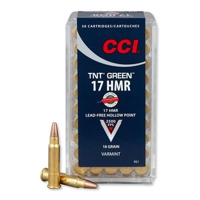 CCI 17 HMR 16 Grain TNT Green Hollow Point