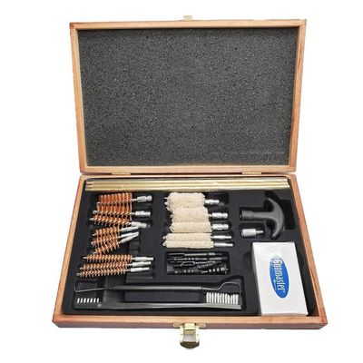 GunMaster Universal 30 Piece Cleaning Wood Box Kit