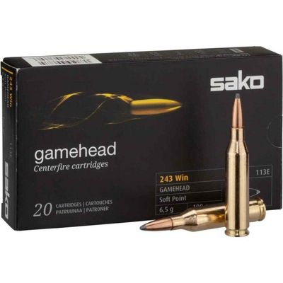 Sako 243 Win 100 Grain Gamehead JSP