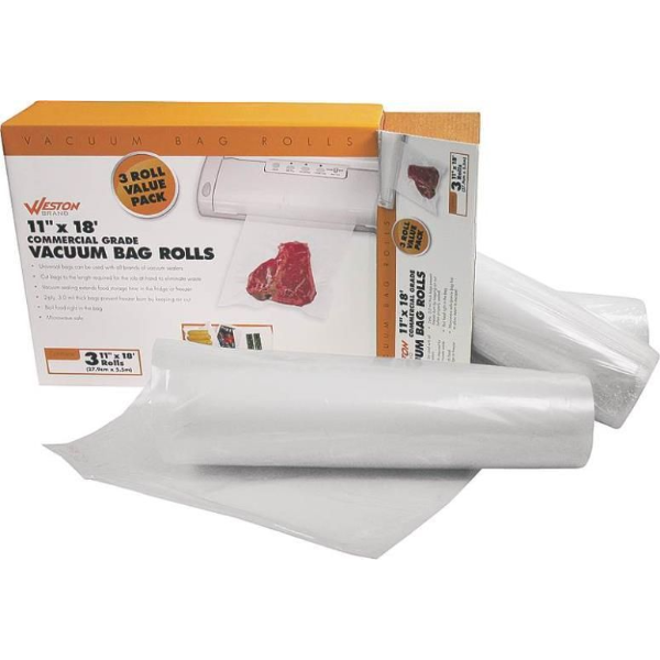 Weston 11&quot;x18&quot; Roll Vacuum Bags 3/Pack