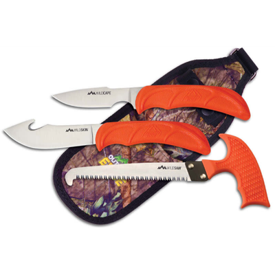 Outdoor Edge WildGuide Four Piece Field Dressing Kit With Mossy Oak Nylon Sheath