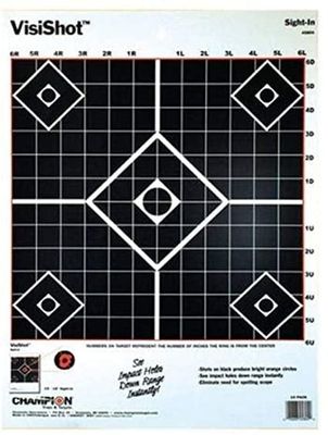 Champion 100 Yard Sight-In Targets, Reactive Colour, 10/Pack