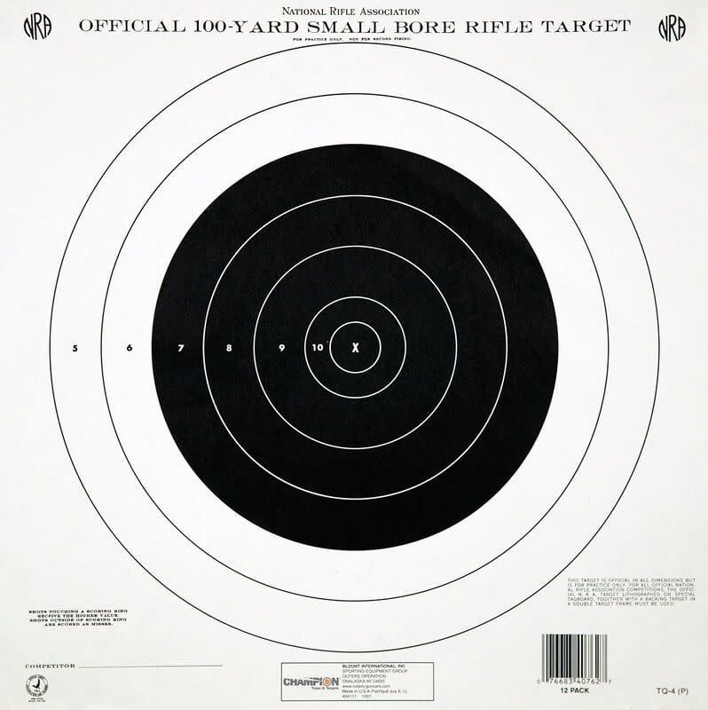 Champion 100 YD. Single Bull NRA Target 1/Each