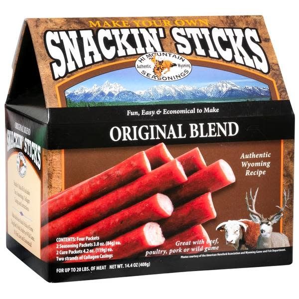 Hi Mountain Jerky Cure &amp; Seasoning Original Blend Snackin&#39; Stick Kit