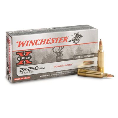 Winchester 22-250 Rem 64 Grain Power Point