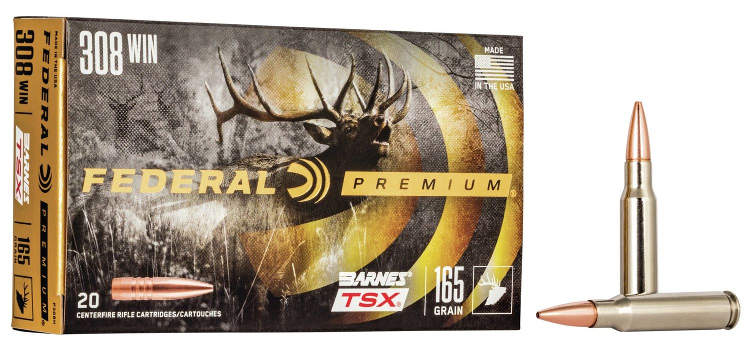 Federal Premium Ammunition 308 Win 165 Grain Barnes® Triple-Shock® (P308H)