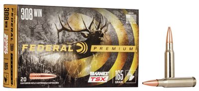 Federal Premium Ammunition 308 Win 165 Grain Barnes® Triple-Shock® (P308H)