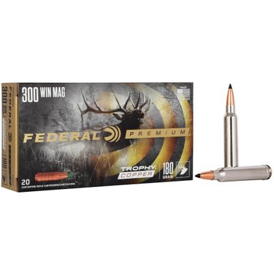Federal Premium 300 Win Mag 180 Grain Trophy Copper
