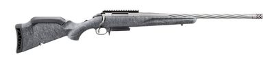 Ruger American Gen II Standard Rifle, Spiral Gun Metal Grey Barrel , Grey Splatter Stock