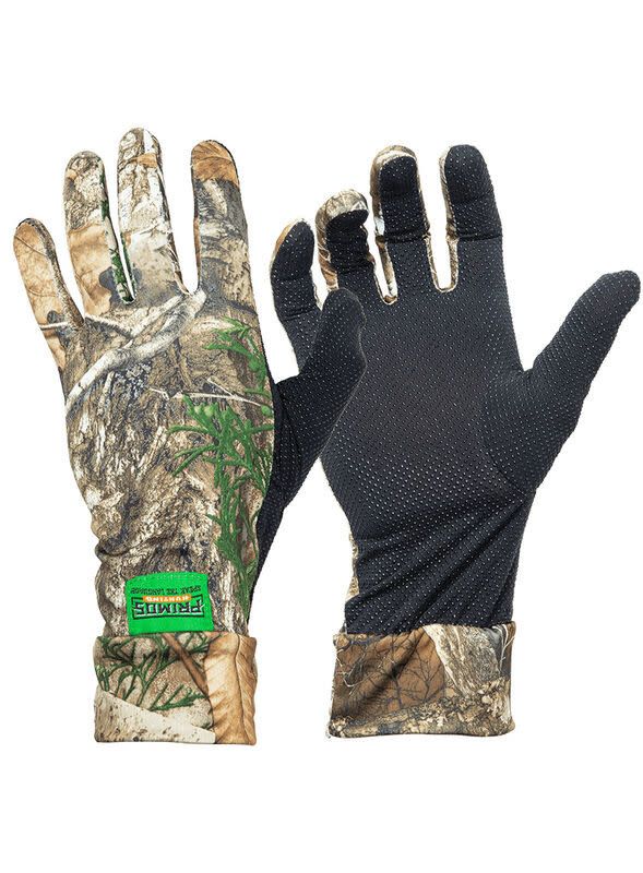 Hoppe&#39;s Stretch-Fit Camo Gloves RealTree Edge