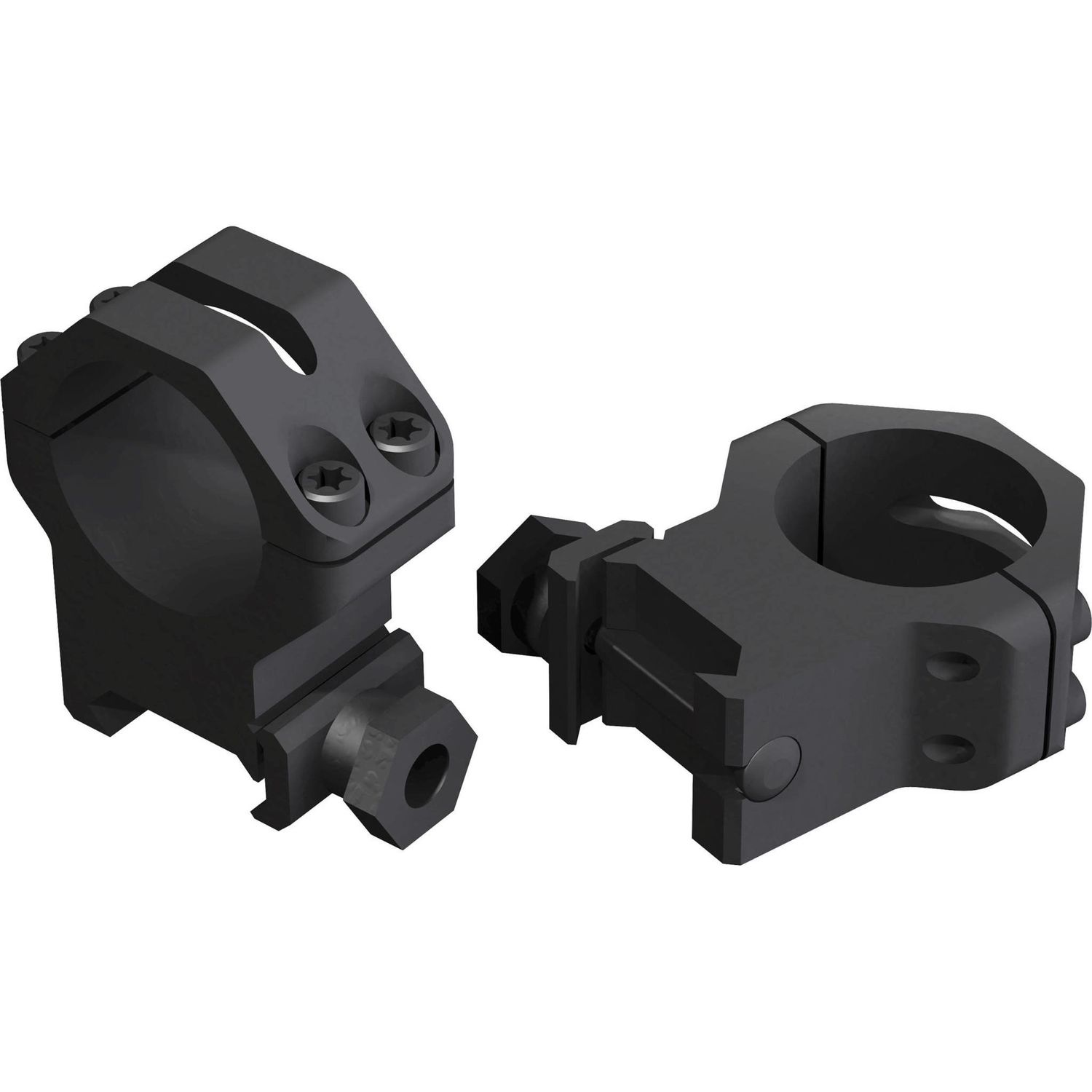 Weaver Four Hole Skeleton Riflescope Rings 2X High, Matte Black