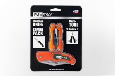 AccuSharp ParaForce Lockback Knife &amp; Multi Tool Orange