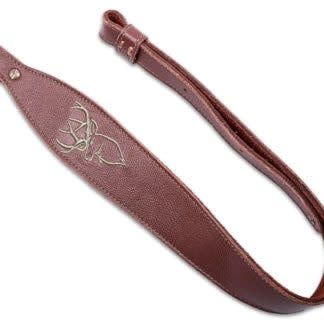Levy&#39;s Guide Series Brown/Green Garment Leather Rifle Sling Deer