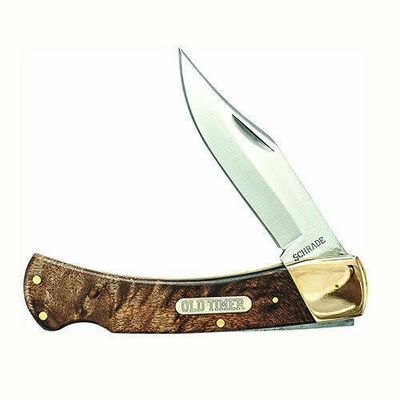 Schrade Knives Old Timer 5&quot; Golden Bear with Desert Iron Wood Handle
