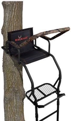 Big Game Treestands 17&#39; Warrior DXT Ladder Stand, Camo/Black