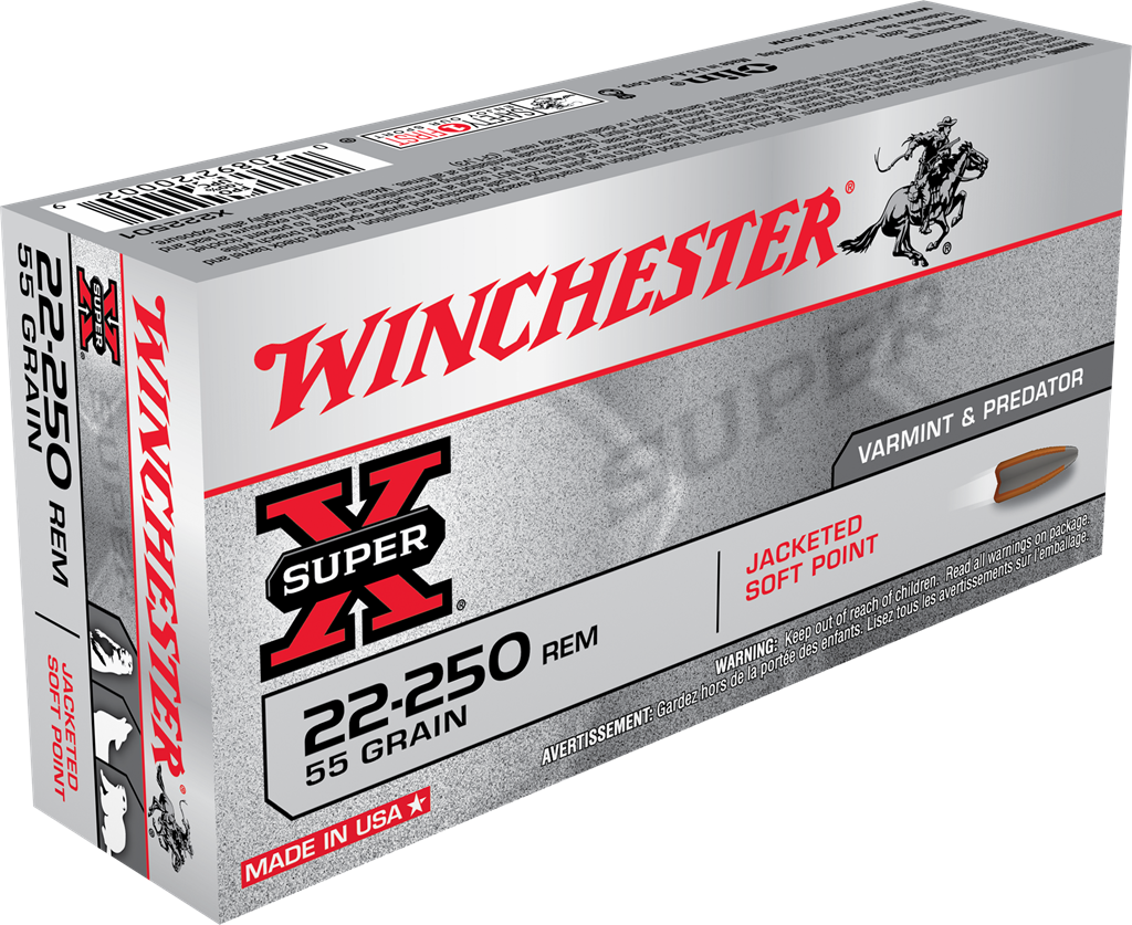 Winchester Super-X Rifle 22-250 Remington 55 Grain Pointed Soft Point
