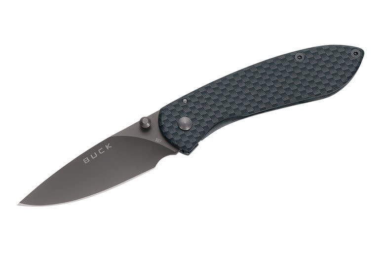 Buck 327 Nobleman Folding Knife Carbon Fiber Black