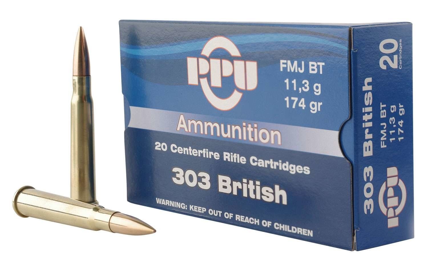 PPU 303 British 174 Grain Full Metal Jacket