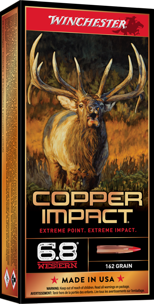 Winchester 6.8 Western 162 Grain Copper Impact Extreme Point