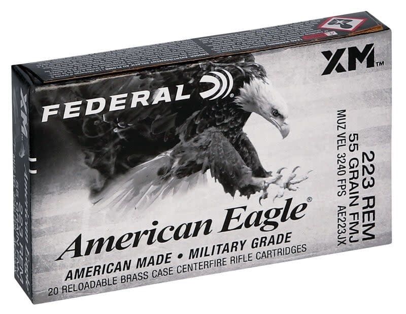Federal 223 Rem 55 Grain FMJ BT XM