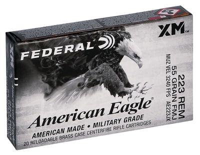 Federal 223 Rem 55 Grain FMJ BT XM