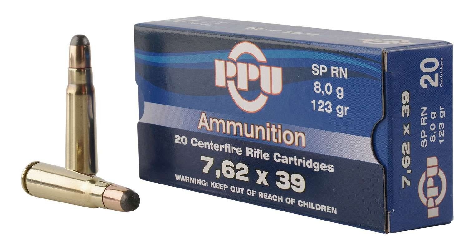PPU 7.62x39 Soviet 123 Grain SP RN
