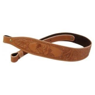 Levy&#39;s Russet Deluxe Series Leather Rifle Sling Moose
