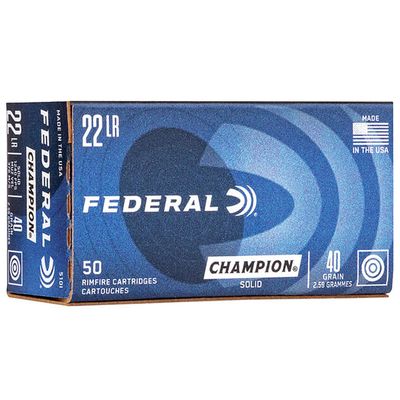 Federal 22 LR Lightning 40 Grain Solid 50 Rounds (Box)