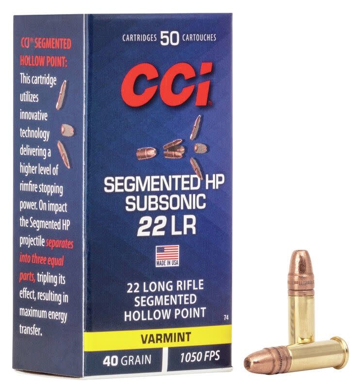 CCI 22 LR 40 Grain Subsonic Segmented Hollow Point 50 Rounds