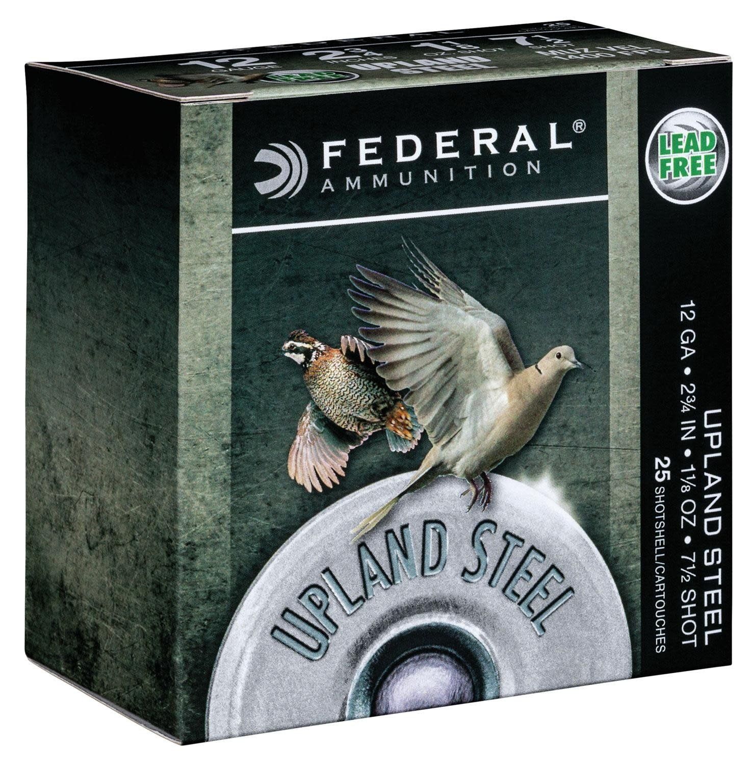 Federal  Upland Steel Shot 12 Gauge 2 3/4&quot; 1 1/8 oz #7.5