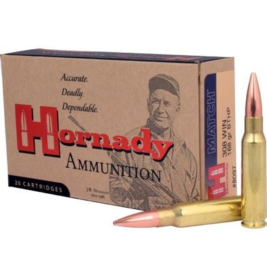 Hornady 308 Win 168 Grain BTHP Match