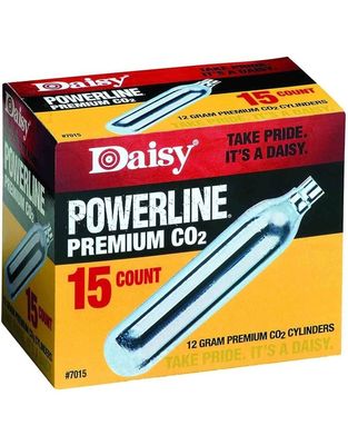 Daisy Powerline Premium CO2 12g Cartridges 15 Pack