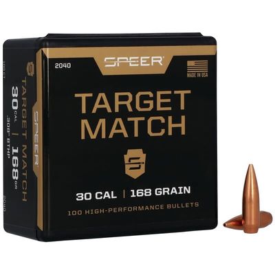 Speer Target Match Rifle Bullet .308 168 Grain
