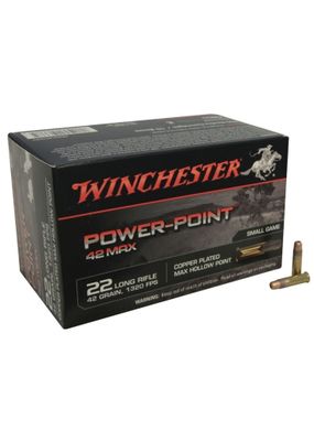 Winchester 22 LR 42 Grain 42 MAx Power-Point 500 Rounds (Brick)