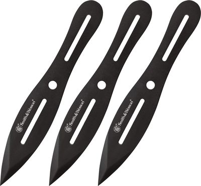 Smith &amp; Wesson Throwing Knifes 8&quot; Black 3/Pack