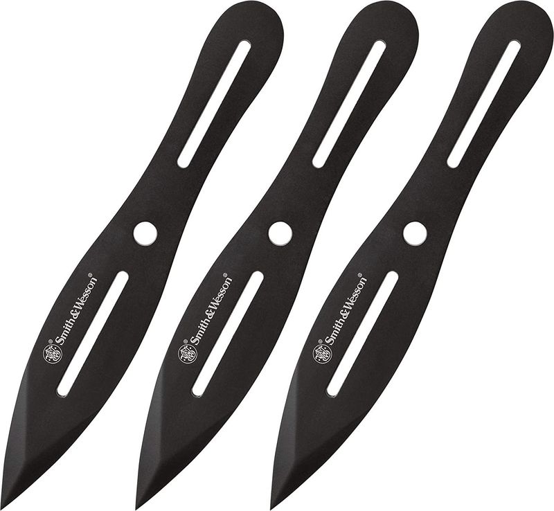 Smith &amp; Wesson Throwing Knifes 8&quot; Black 3/Pack