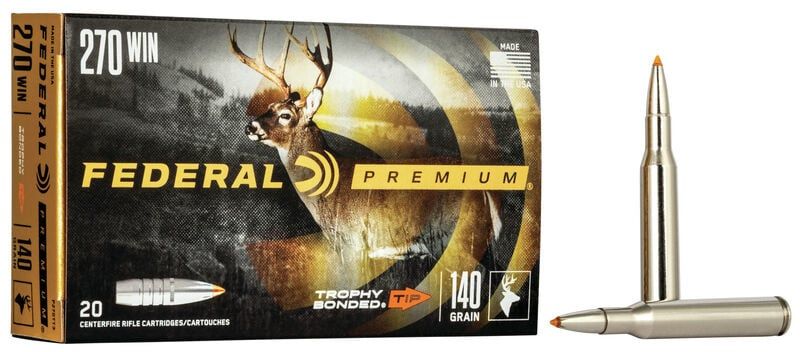 Federal 270 Win 140 Grain  Trophy Bonded Tip