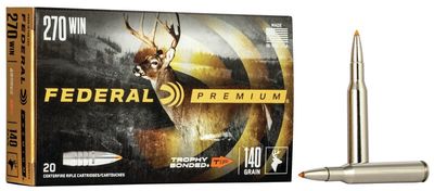 Federal 270 Win 140 Grain  Trophy Bonded Tip