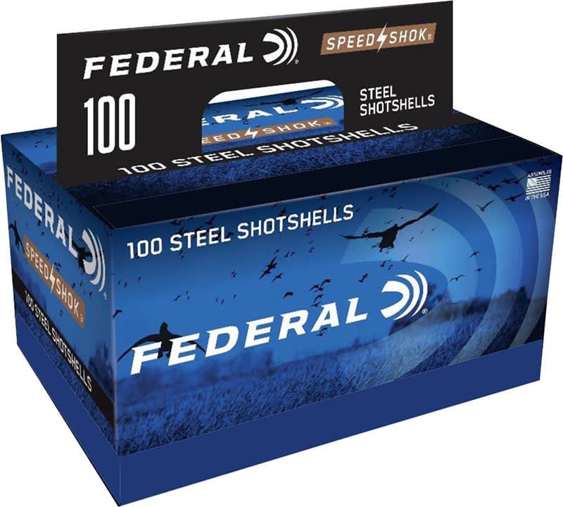 Federal Speed-Shok Shotshells 12 Gauge 3&quot; 1 1/4 oz BB Steel Shot 100 Rds
