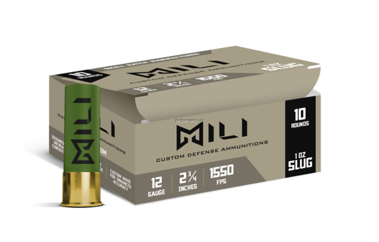 MILI 12 Gauge 2 3/4&quot; 1 Oz Rifled Slugs 10 Rounds